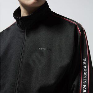 The Kooples Paris Zipped Black Sweatshirt Track Jacket Mens size M